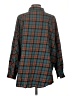 Kye Mi 100% Cotton Plaid Teal Long Sleeve Button-Down Shirt Size S - photo 2