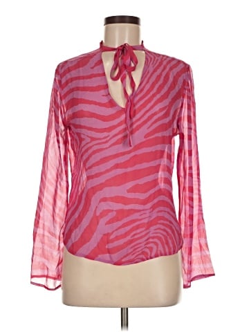 Express Long Sleeve Silk Top (view 1)