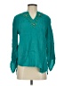 Ruby Rd. 100% Cotton Teal Long Sleeve Blouse Size S (petite) - photo 1