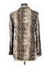 Alexander Jordan 100% Rayon Animal Print Silver Brown Long Sleeve Blouse Size L - photo 2