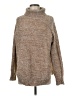 Shein 100% Polyester Tweed Brown Turtleneck Sweater Size 6 - photo 1