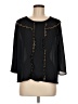 Just Fab 100% Polyester Black 3/4 Sleeve Blouse Size M - photo 1
