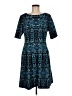 Gabby Skye Print Teal Casual Dress Size 8 - photo 1