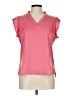 Shein 100% Polyester Pink Short Sleeve Blouse Size L - photo 1