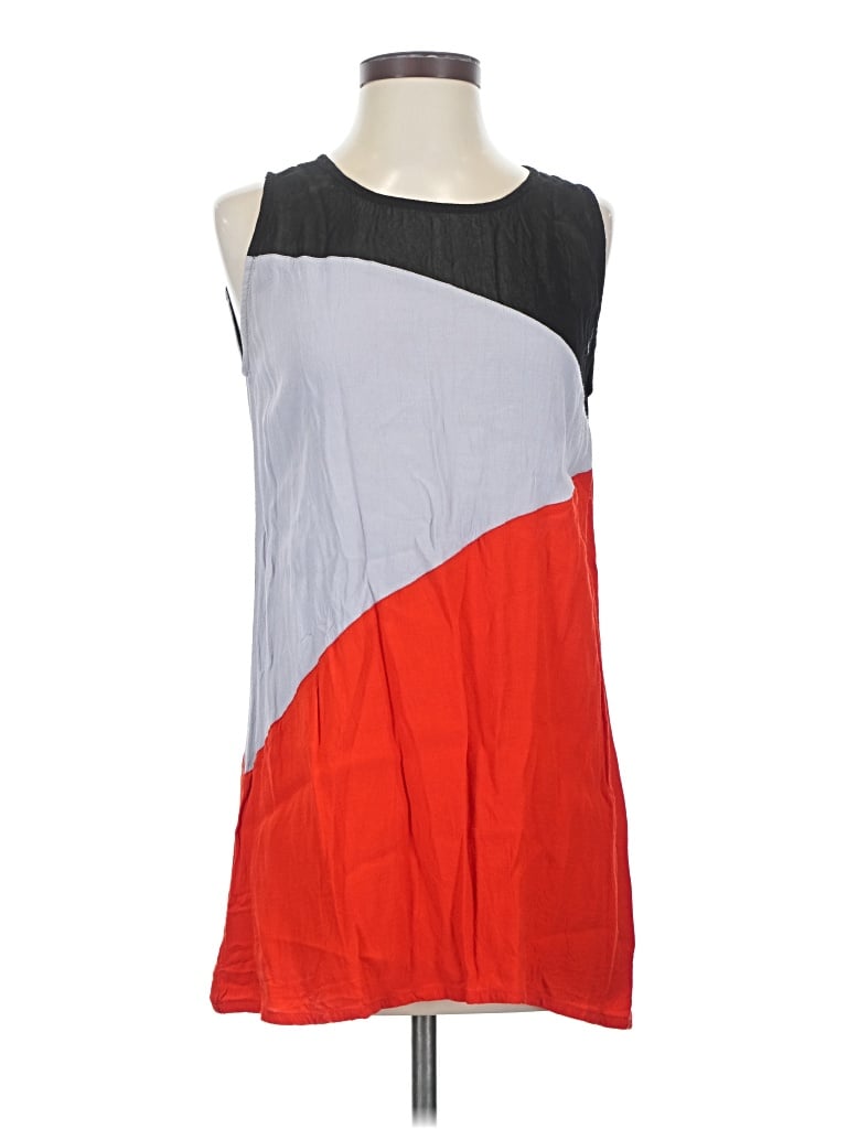 Motel Rocks Casual Dress - Shift: Red Color Block Pattern Dresses - Used - Size Small