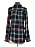 Buttons Plaid Green Long Sleeve Blouse Size S - photo 2