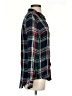 Buttons Plaid Green Long Sleeve Blouse Size S - photo 4