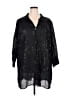 Colleen Lopez Black 3/4 Sleeve Button-Down Shirt Size 3X (petite) - photo 1