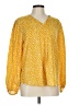 Unbranded 100% Polyester Yellow Long Sleeve Blouse Size L - photo 1