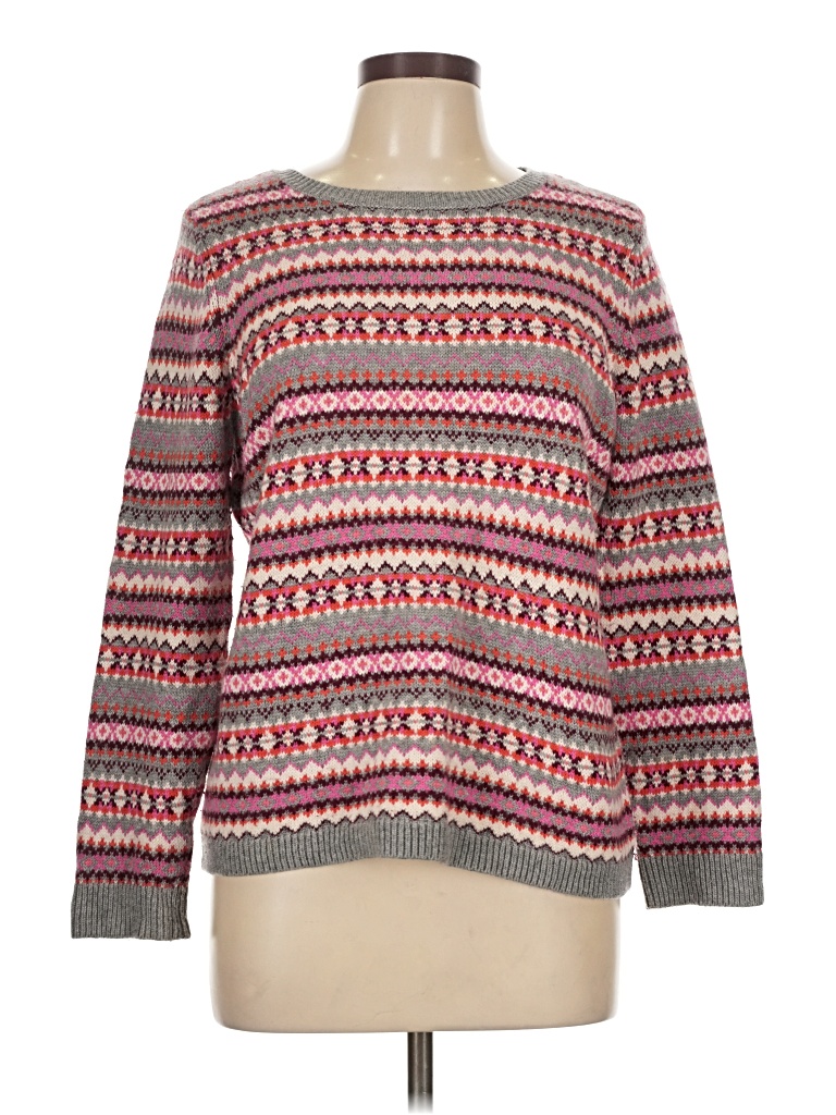 Pre-owned Talbots Pullover Sweater In Gray