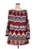 Win Win 100% Polyester Burgundy 3/4 Sleeve Blouse Size XXL - photo 2