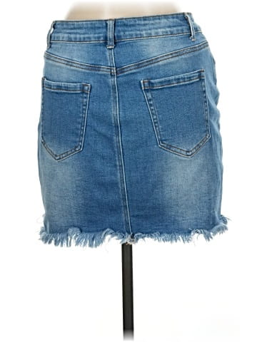 Bamboo Denim Skirt (view 2)