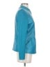 St. John 100% Leather Teal Leather Jacket Size 4 - photo 4