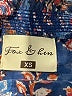 Fox & Hen Paisley Blue Short Sleeve Blouse Size XS - photo 7