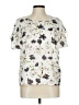 Shein Ivory Short Sleeve Blouse Size L - photo 1