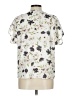 Shein Ivory Short Sleeve Blouse Size L - photo 2
