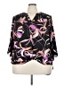 Worthington 100% Polyester Black 3/4 Sleeve Blouse Size 3X - photo 1