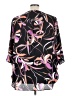 Worthington 100% Polyester Black 3/4 Sleeve Blouse Size 3X - photo 2