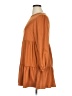 Unbranded 100% Polyester Solid Brown Casual Dress Size XL - photo 5