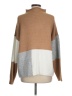 Assorted Brands Color Block Tan Ivory Turtleneck Sweater Size M - photo 2