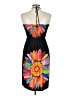 Unbranded Tropical Black Cocktail Dress Size 13 (estimated) - photo 2