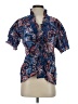 Fox & Hen Paisley Blue Short Sleeve Blouse Size XS - photo 1