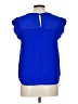 Monteau 100% Polyester Blue Short Sleeve Blouse Size L - photo 2