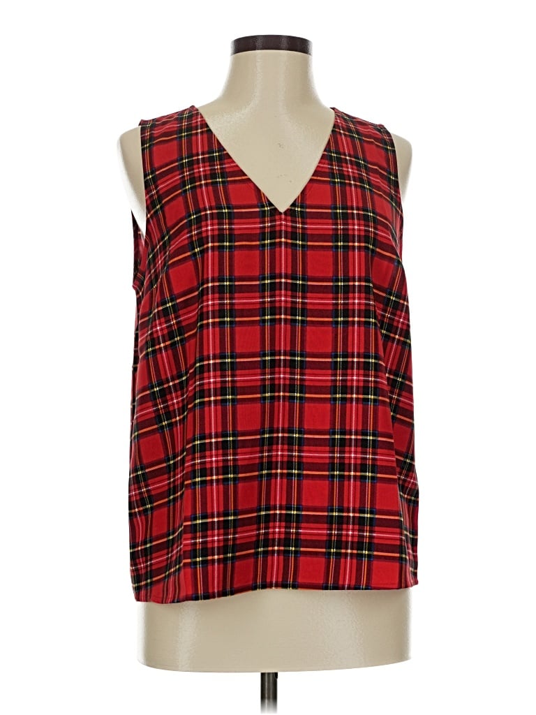 J.crew Factory Store Sleeveless Blouse In Red