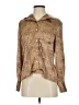 Austin Reed 100% Silk Tweed Brown Long Sleeve Silk Top Size 4 - photo 1