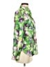 Shein 100% Polyester Print Green Long Sleeve Blouse Size S - photo 4