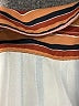 Unbranded 100% Polyester Stripes Brown Orange Long Sleeve Blouse Size L - photo 7