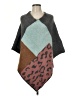 Unbranded 100% Acrylic Teal Gray Poncho One size - photo 1