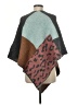 Unbranded 100% Acrylic Teal Gray Poncho One size - photo 2