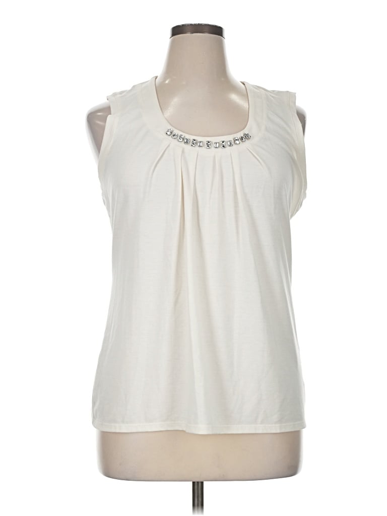 Axcess Sleeveless Blouse In White