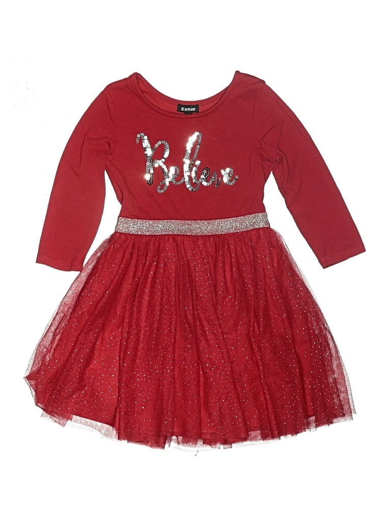 Pre-owned Zunie Kids' Dress In Red