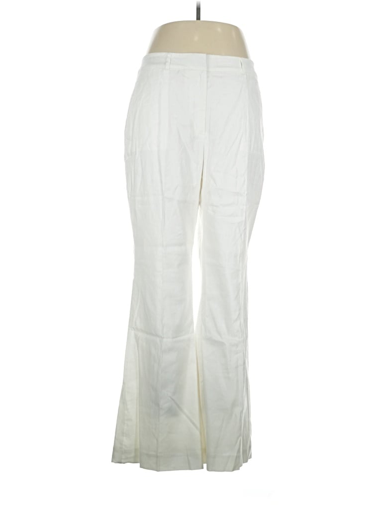 White House Black Market Linen Pants In White