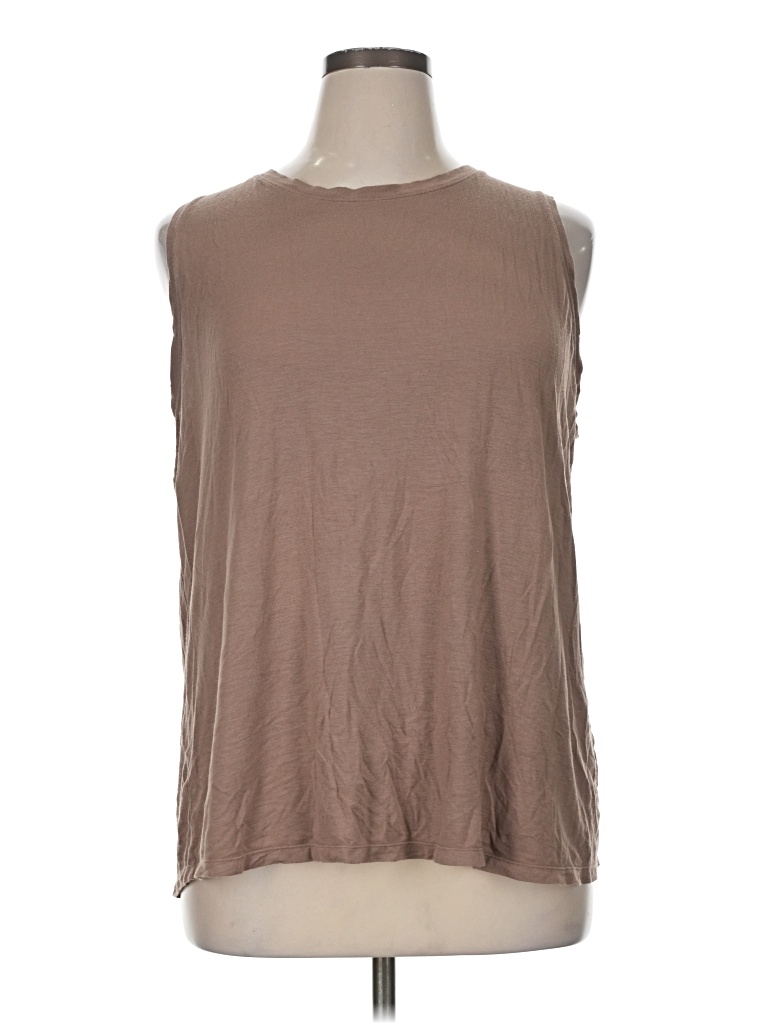 Pre-owned Mpg Sleeveless T-shirt In Brown