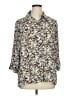 Covington 100% Polyester Floral Ivory 3/4 Sleeve Blouse Size 16 - 18 - photo 1