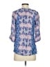 Soirée 100% Rayon Blue 3/4 Sleeve Blouse Size S - photo 2
