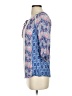 Soirée 100% Rayon Blue 3/4 Sleeve Blouse Size S - photo 5
