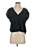 Splendid 100% Lyocell Black Blue Short Sleeve Blouse Size S - photo 1