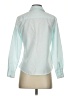 Foxcroft 100% Cotton Chevron-herringbone Teal Long Sleeve Blouse Size 2 (petite) - photo 2