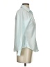 Foxcroft 100% Cotton Chevron-herringbone Teal Long Sleeve Blouse Size 2 (petite) - photo 4