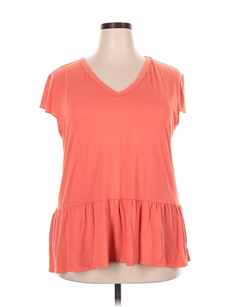 Pre-owned Time And Tru Sleeveless T-shirt In Orange