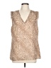 Banana Republic 100% Polyester Tan Sleeveless Blouse Size L - photo 1