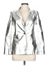 Alice + Olivia 100% Polyester Metallic Silver Blazer Size 10 - photo 1