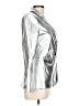 Alice + Olivia 100% Polyester Metallic Silver Blazer Size 10 - photo 4