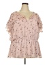 Lane Bryant 100% Polyester Pink Short Sleeve Blouse Size 28 waist - photo 1