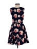 Maison Jules 100% Polyester Print Blue Casual Dress Size XS - photo 2
