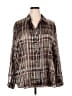 DressBarn 100% Polyester Plaid Brown Long Sleeve Blouse Size 3X - photo 1